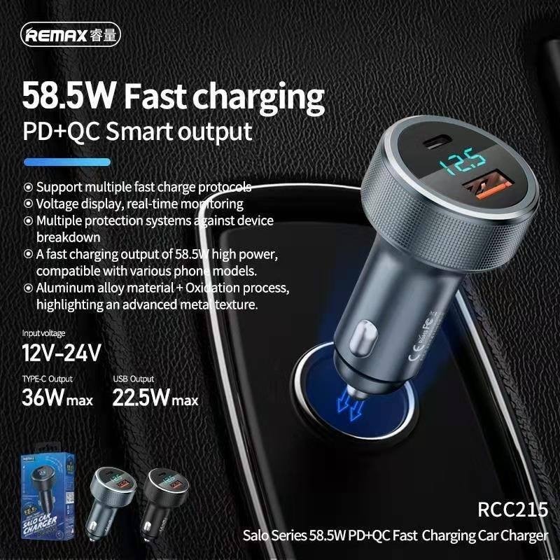 🔥CLEARANCE🔥Remax RCC215 Salo Series 58.5W PD Type-C + QC3.0 Single USB ...