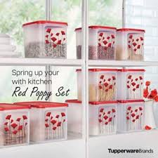 Tupperware Red Poppy Garden Set | Shopee Malaysia