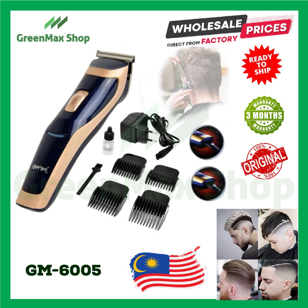 READY STOCK Geemy GM 6005 Professional Hair Clipper Mesin Gunting ...