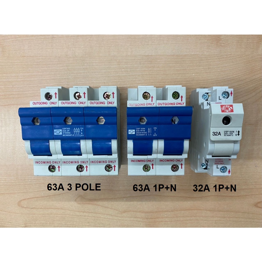 UMS Main Switch Fuse 32A/63A 1Pole + N/ 63A 3 Pole Shopee Malaysia