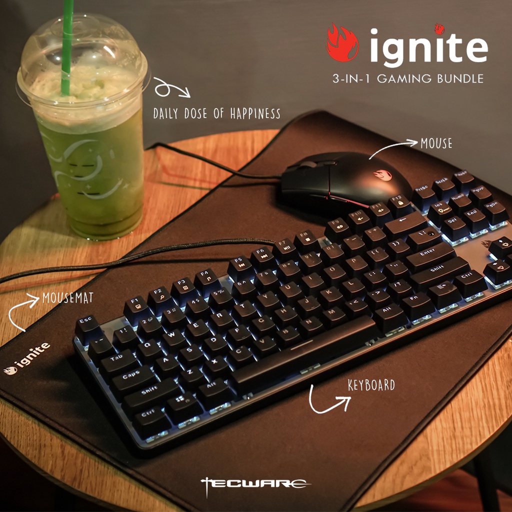 [MECH HAUS] TECWARE IGNITE 3In1 True Mechanical Keyboard + Mouse