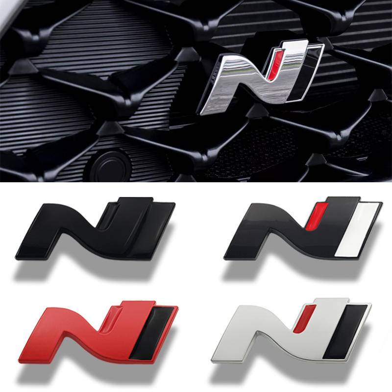 Car Styling Body Trunk 3D Metal N Emblem Grille Badge Stickers Decal ...