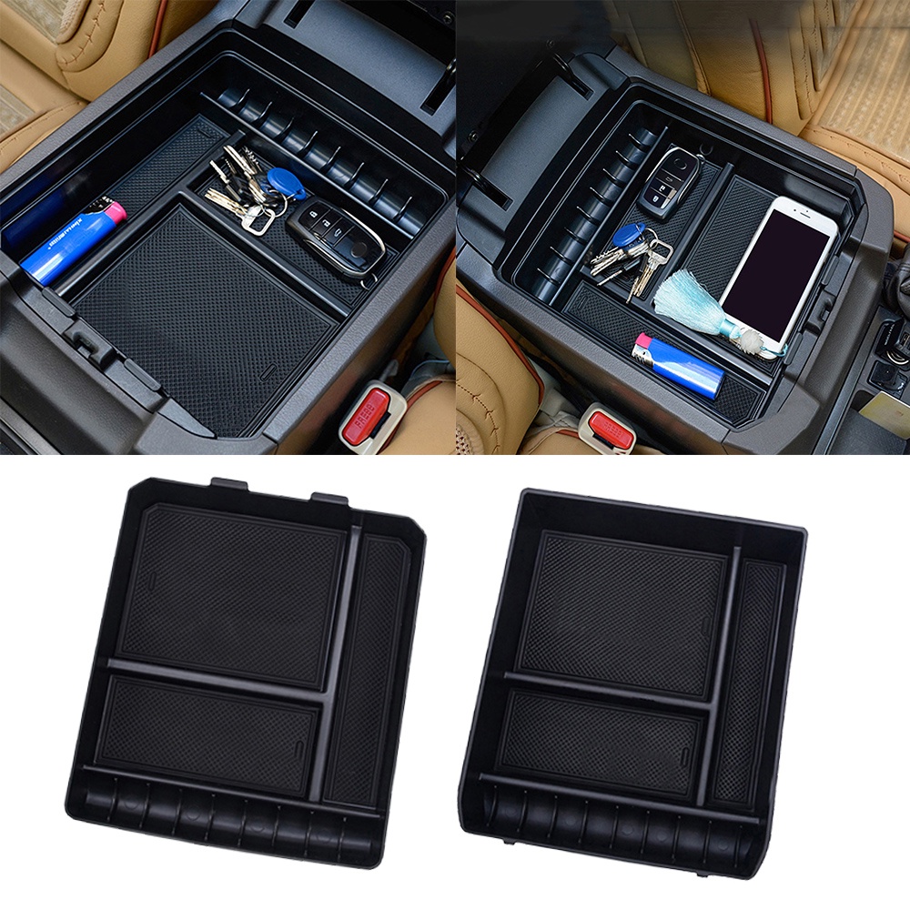Black ABS Car Central Armrest Console Storage Box For Toyota Land ...