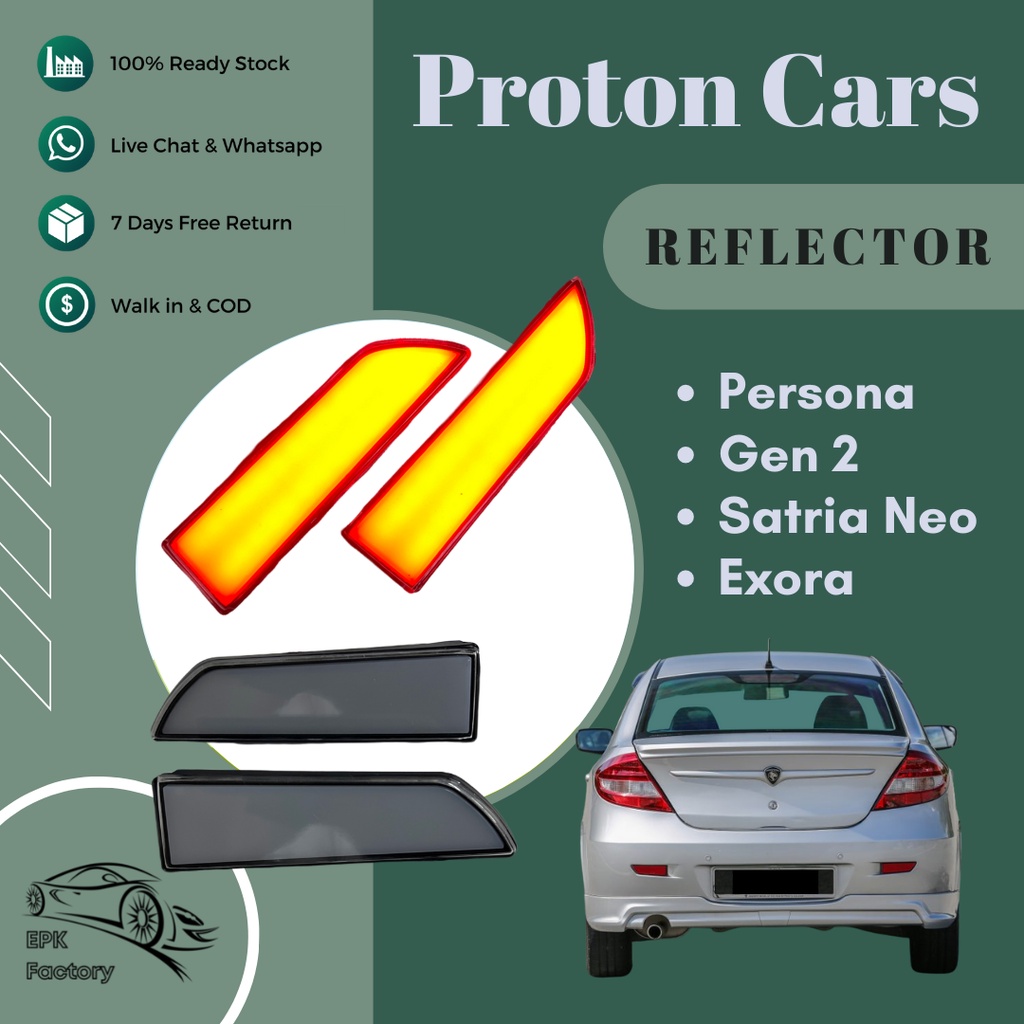 Proton Persona Gen2 Satria Neo Exora Reflector Rear Bumper Reflector V3 ...