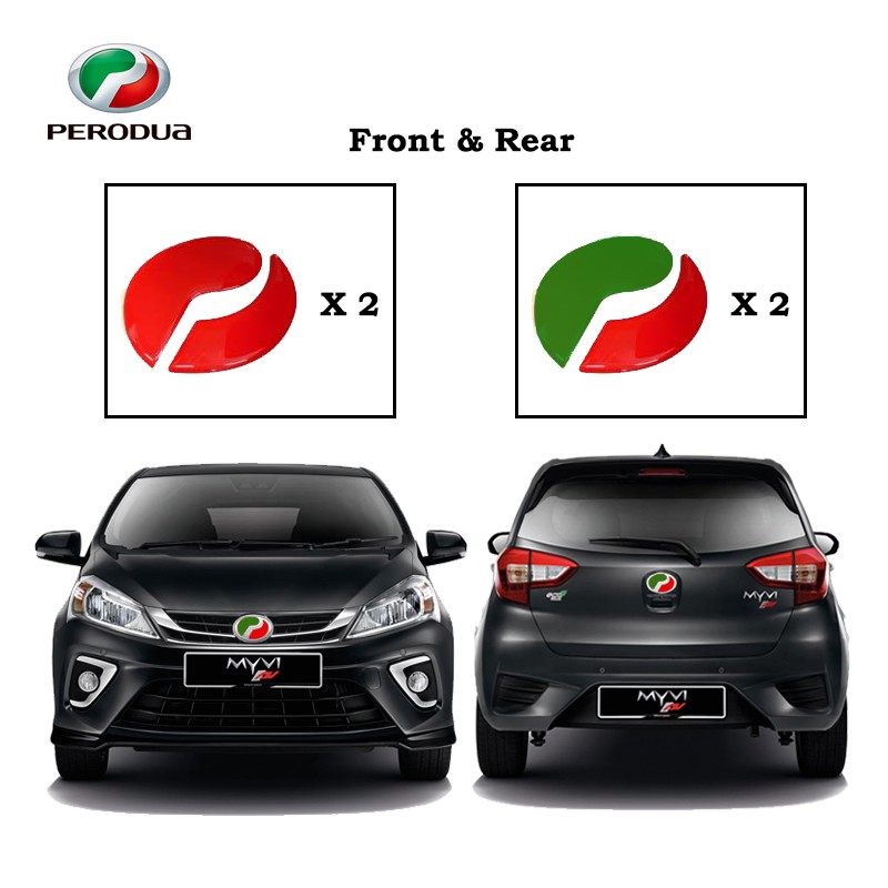 Nexus Car Perodua Alza Axia Aruz Viva Bezza Myvi Red & Green Logo ...