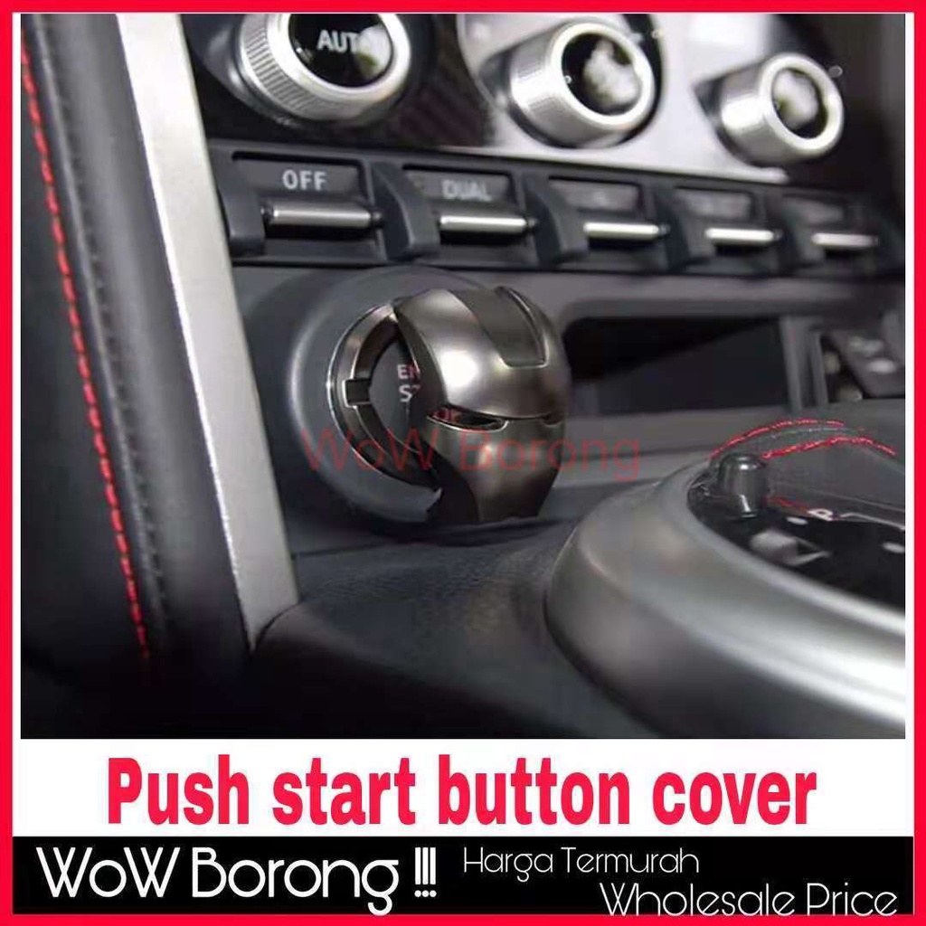 Design Car Auto Push Start Button Cover Red/ Black/Titanium
