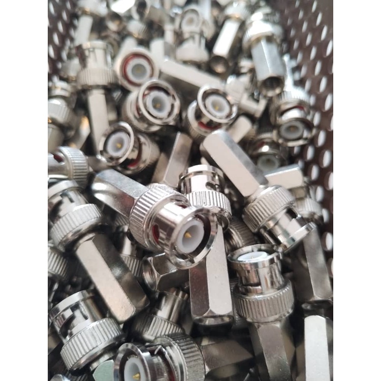 100 Pezzi Connettori BNC Connettori BNC Maschio Per Cavo Coassiale RG59 - 100 Pezzi, Per Impianti CCTV E Telecamere Accessori Per Telecamere CCTV