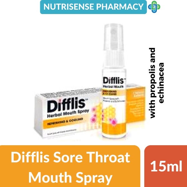 Difflis Herbal Propolis Echinacea Throat & Mouth Spray 15ml [Sore