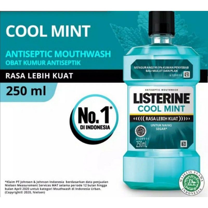 Listerine Cool Mint Antiseptic Mouthwash 250ml Expired Antiseptic
