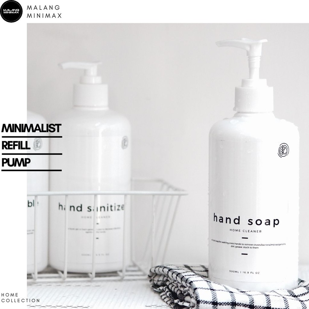 Refill Pump Bottle Minimalist & Aesthetic 500ml Shopee Malaysia