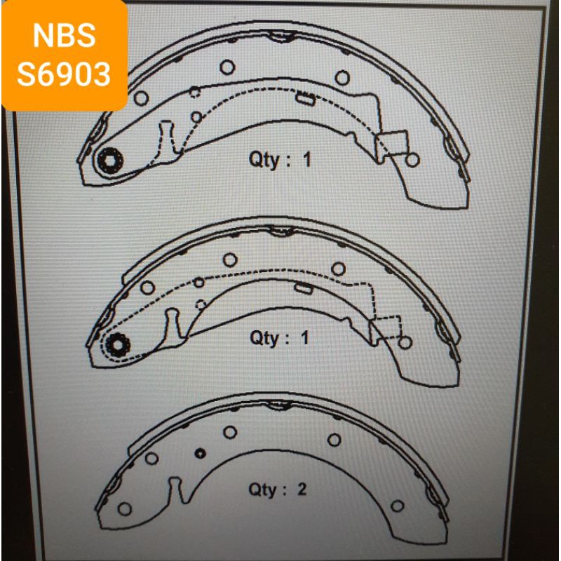 (NBS)REAR PROTON EXORA CPS,ARENA BRAKE SHOE S6903 | Shopee Malaysia