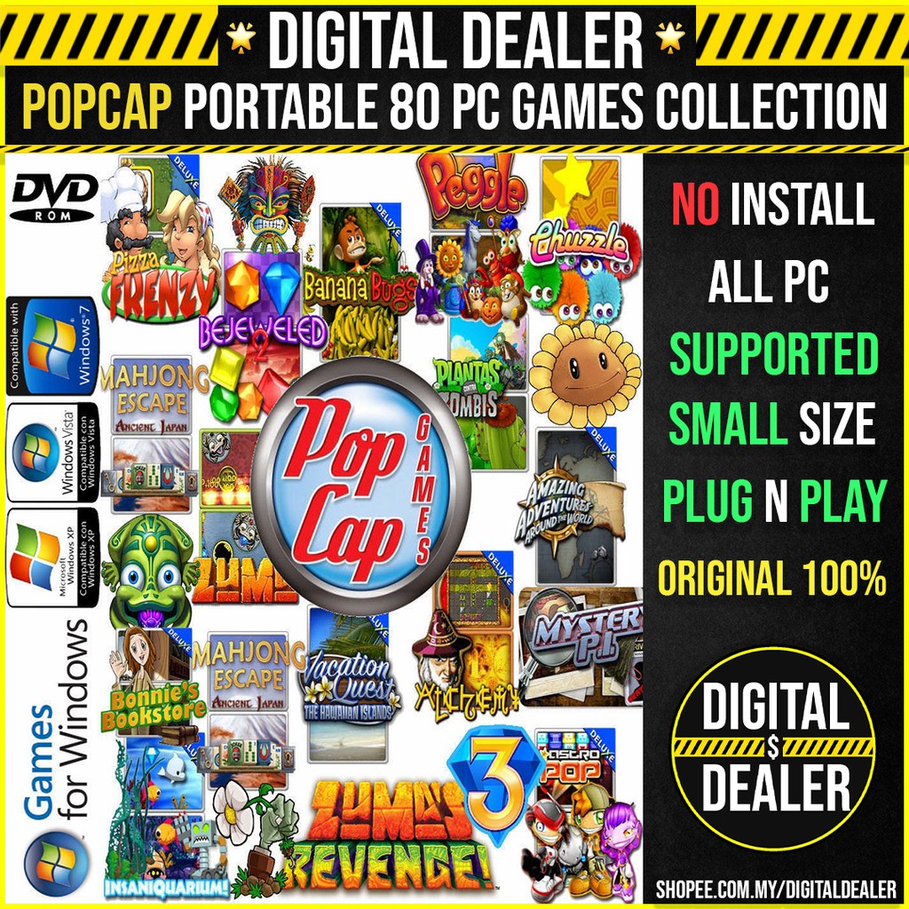 PopCap Pc Portable Games 80 Ultimate Original Collection No Installation