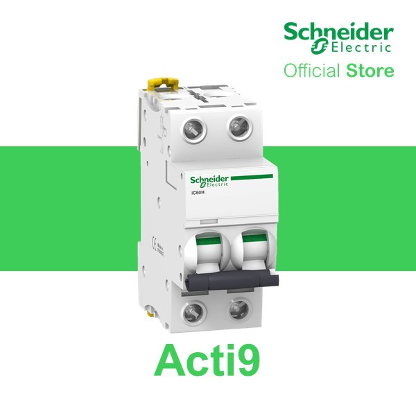 Schneider Electric Acti9 IC60H 2P C Miniature Circuit Breaker MCB ...