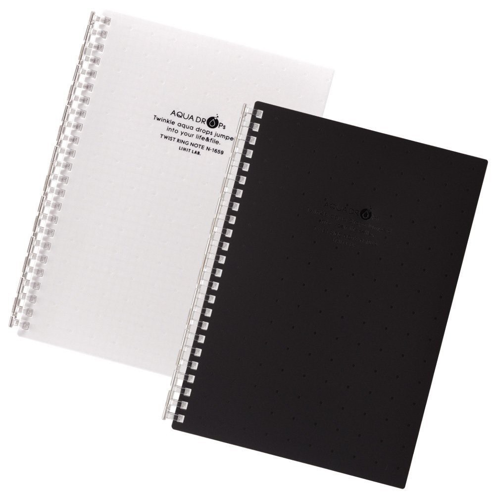 LIHIT LAB. Aqua Drops A5 Twist Note Book A5 Refillable Notebook N1659