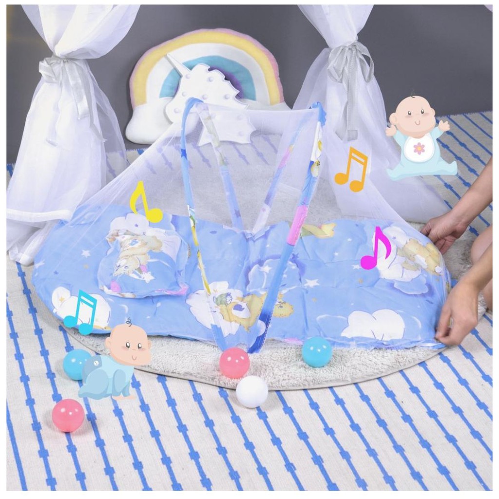 KATIL BABY / KATIL MINI BAYI DENGAN MUZIK / BABY BED MOSQUITO NET WITH ...