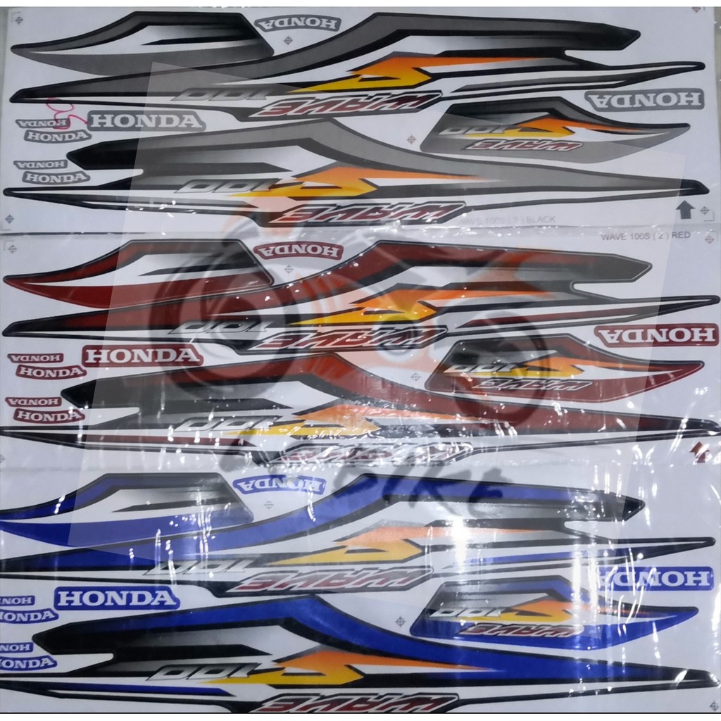 WAVE 100 WAVE100 S WAVE100S WAVE100 R (THAILAND) BODY STICKER | Shopee ...