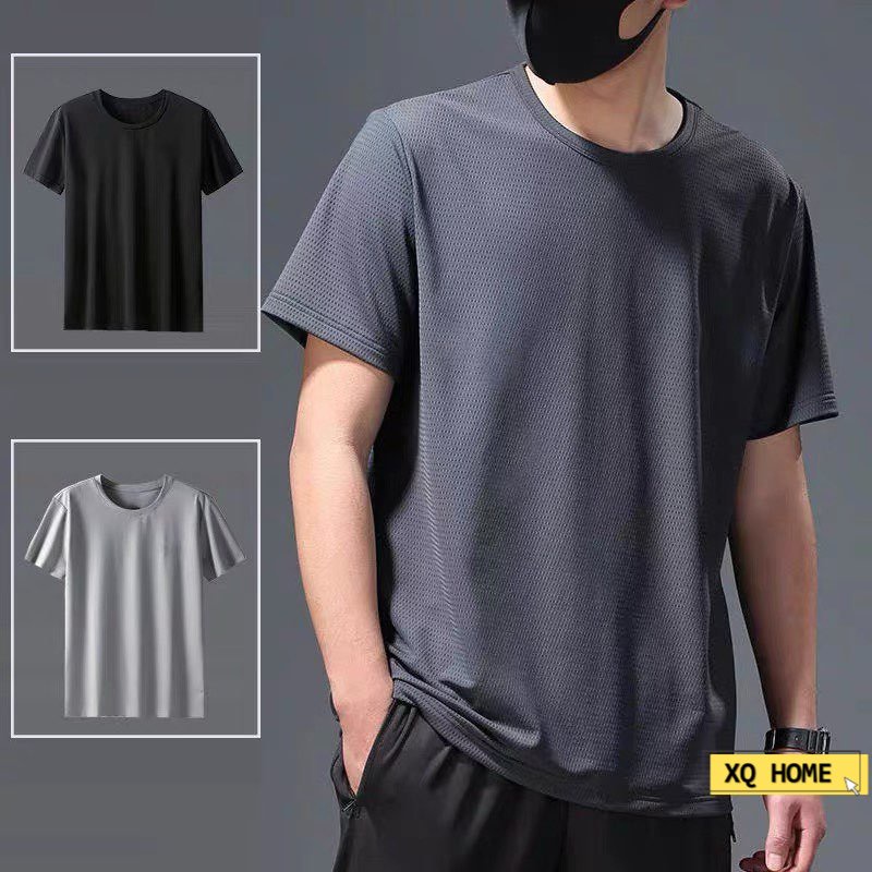 Premium Quality Fast Dry T-Shirt Men Round Neck Sports Quick Training ...