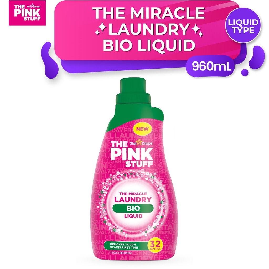 The Pink Stuff The Miracle Laundry Bio Liquid 960ml Shopee Malaysia