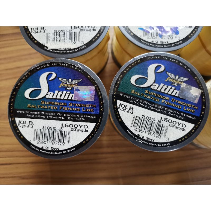 Fenwick Saltline, saltwater fishing line MADE IN USA.(with original  sticker) 10LB and 12LB white colour.
