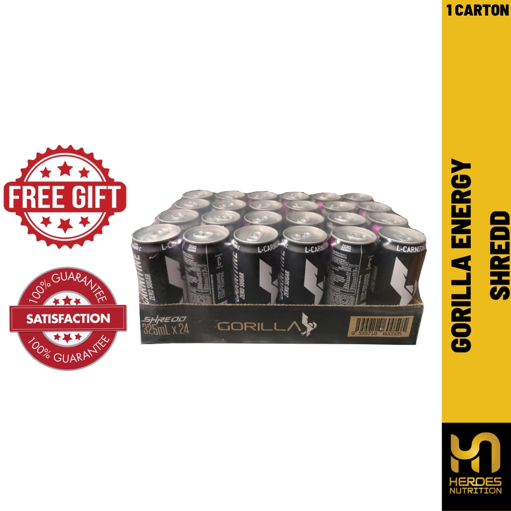 GORILLA Shredd Electric Grape Carton - Pre - Workout Energy Drink, Power,  Fat Burner & Performance | Shopee Malaysia