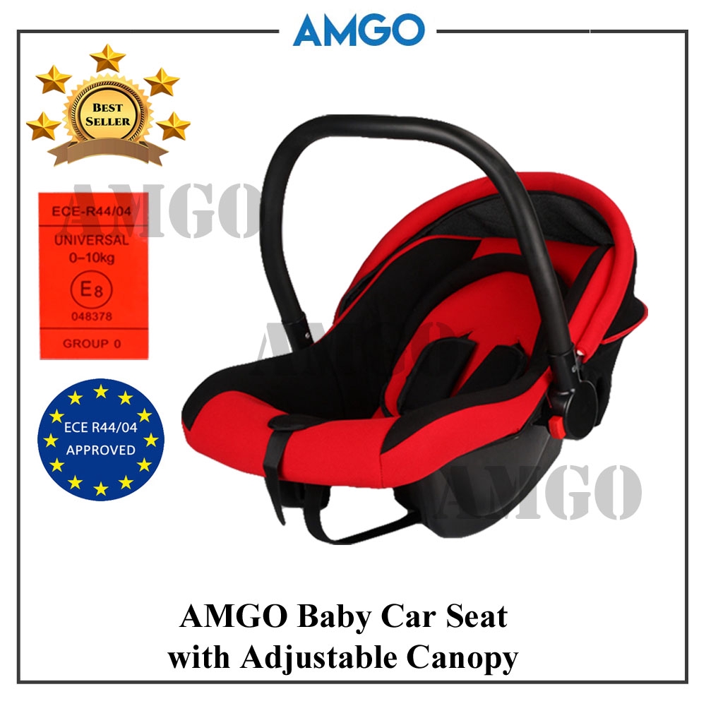 AMGO [ECE CERTIFIED] Baby Carrier Car Seat (Red Black) with Adjustable