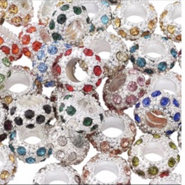 💕ALLOY RHINESTONE EUROPEAN BEADS LARGE HOLE💕 | Shopee Malaysia