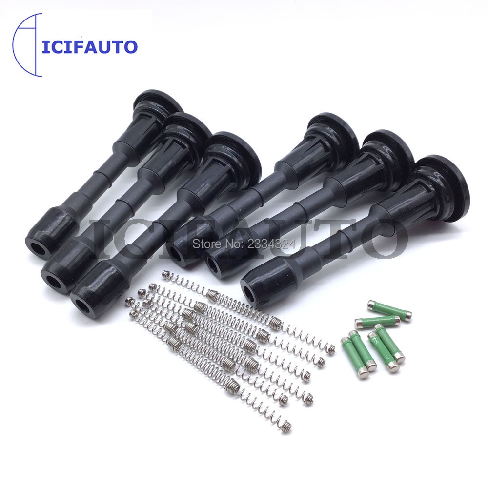 Ignition Coils Rubber Boot Pack With Spring For Infiniti G35 M3 Q50