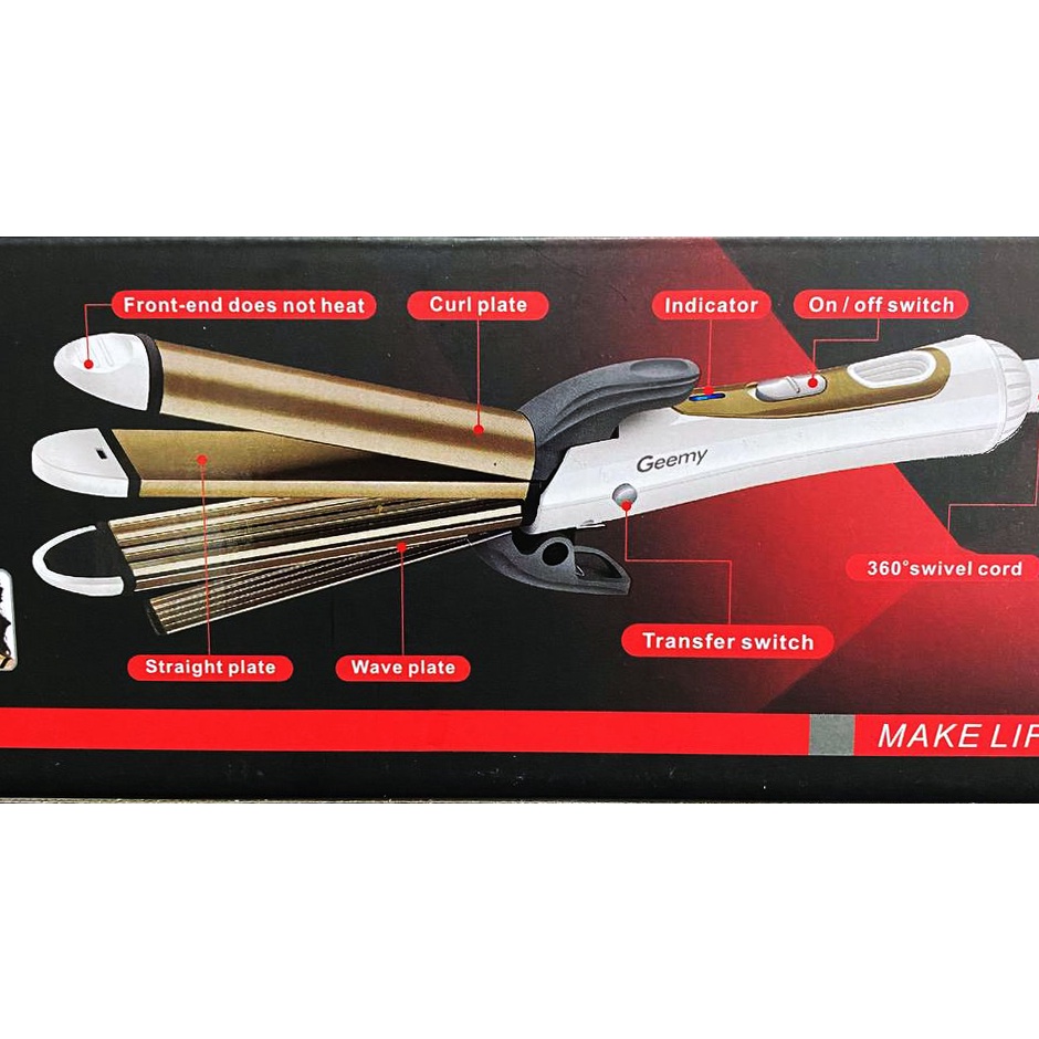 NEW ARRIVAL GEEMY GM-2962 3 IN 1 Hair Straightener and Curling