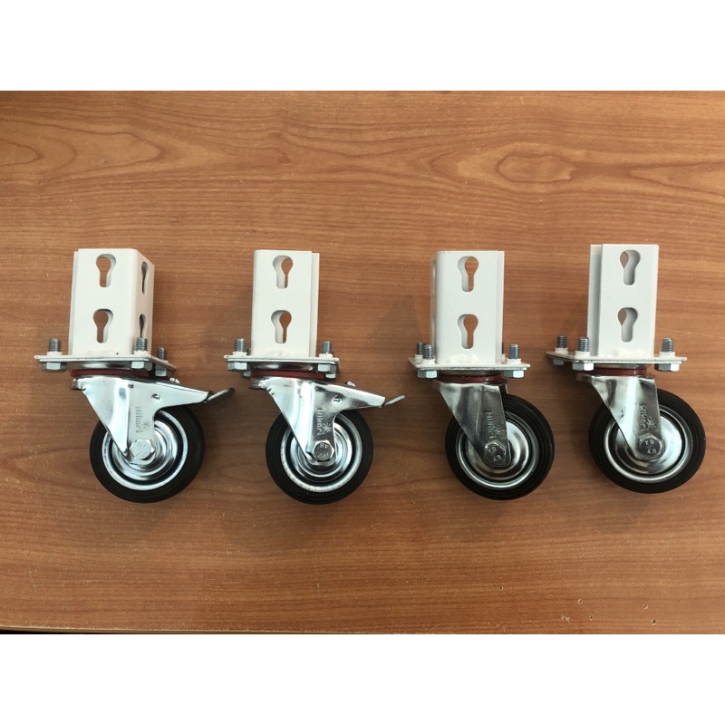 Boltless Rack Castor (3”= 75mm wheel) Storage Rack Wheel/Yellow Blue