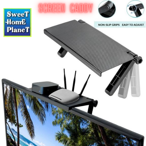 Screen Caddy TV Shelf Mountable Monitor/TV/Screen Top Shelf TV Tray ...