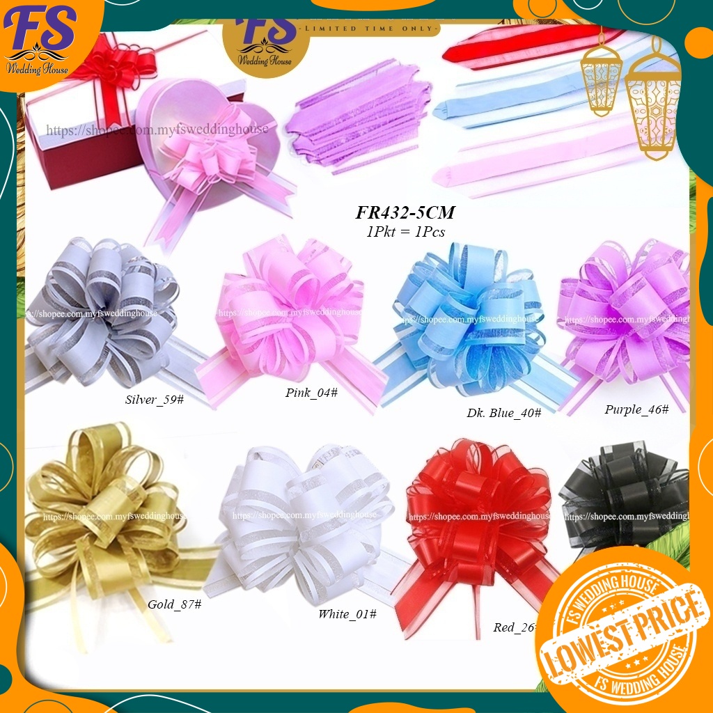 BUNGA RIBEN/RIBEN TARIK/BUNGA RIBEN HANTARAN/DIY ACCESSORIES/RIBBON ...