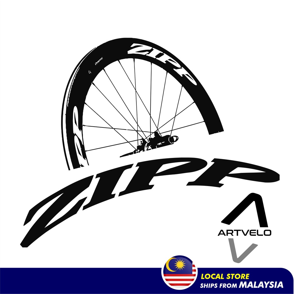 ZIPP 4 pcs wheelset cycling sticker decals for 40 to 50 mm high profile ...
