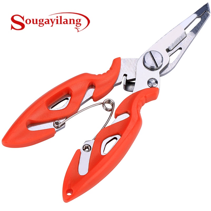Sougayilang Aluminum Stainless Steel Fishing Pliers Scissors Line