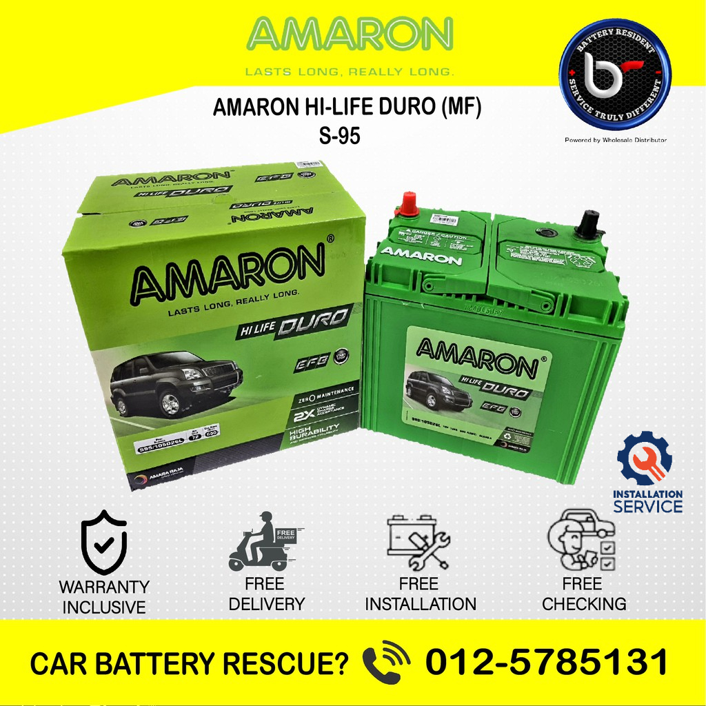 [ Installation Provided ] S95 EFB | D26 | D26R | D26L ] Amaron Hi-life DURO | Car Battery Bateri Kereta |