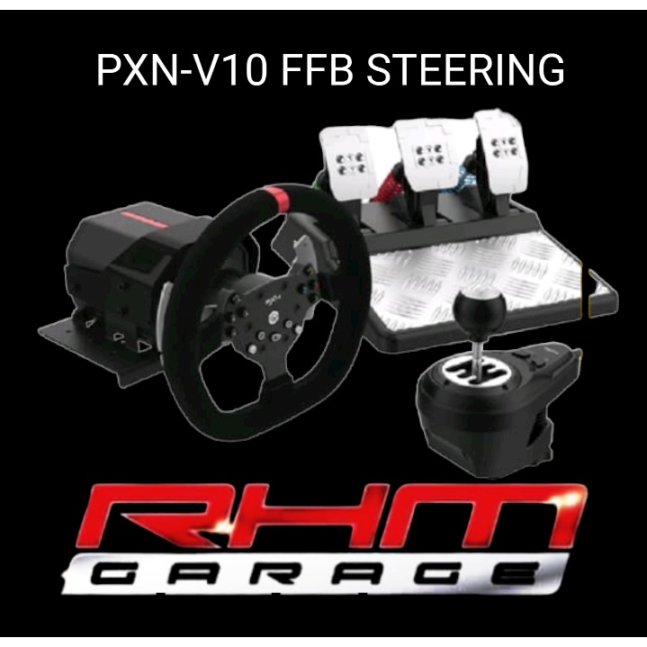 PXN V10 Force Feedback Racing Car Game Steering Wheel 900 Degrees H ...