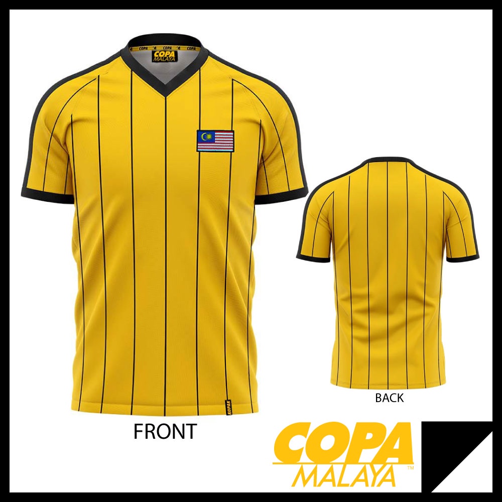 Ready Stock Jersi Bola Sepak Retro Malaysia 1983 1984 Yellow Football