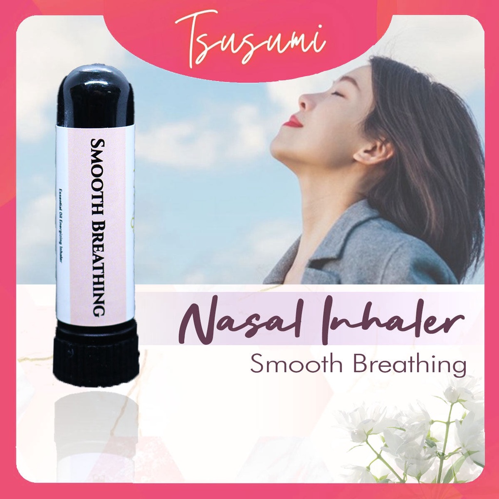 SMOOTH BREATHING Inhaler Essential Oil Nasal Asthma Relief Aromatherapy ...
