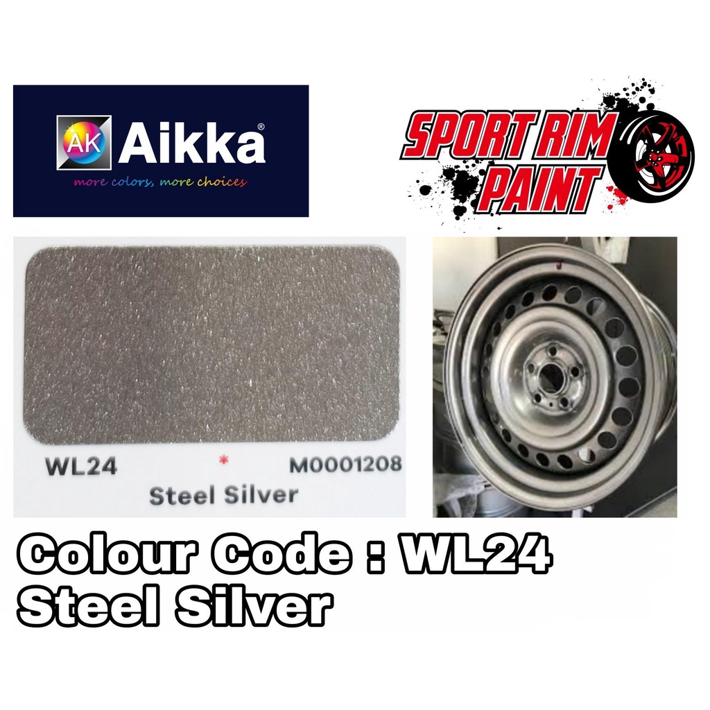 [Sport Rim Paint Steel Silver WL24] AIKKA Sport Rim 2K Paint DIY Cat ...