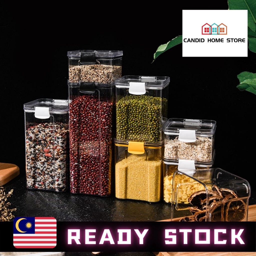 Food Container Airtight Food Storage Plastic Kitchen Tupperware 密封罐 保鲜盒 ...
