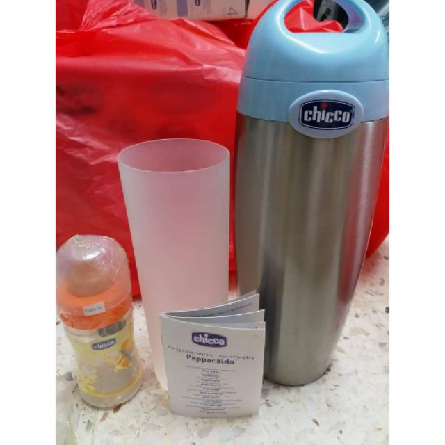 Chicco stainless steel stay warm thermal feeding bottle holder