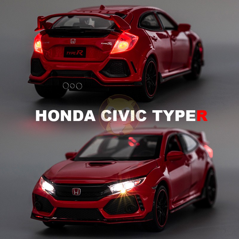 Scale Models For Honda Honda Civic FN2 Alloy Model Car Red Right