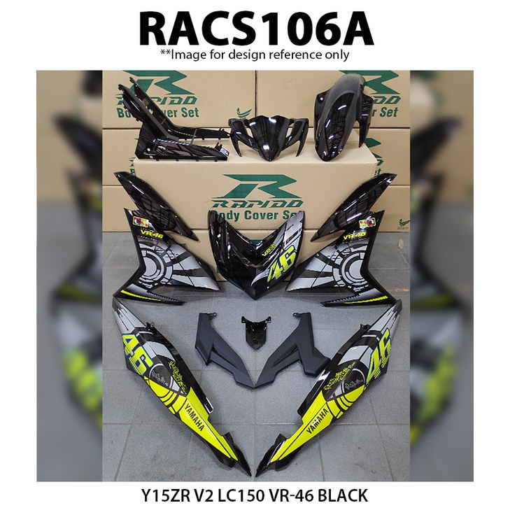 Yamaha Y15 Y15ZR V1 V2 VR46 VR 46 Cover Set Sticker Tanam Rapido New ...