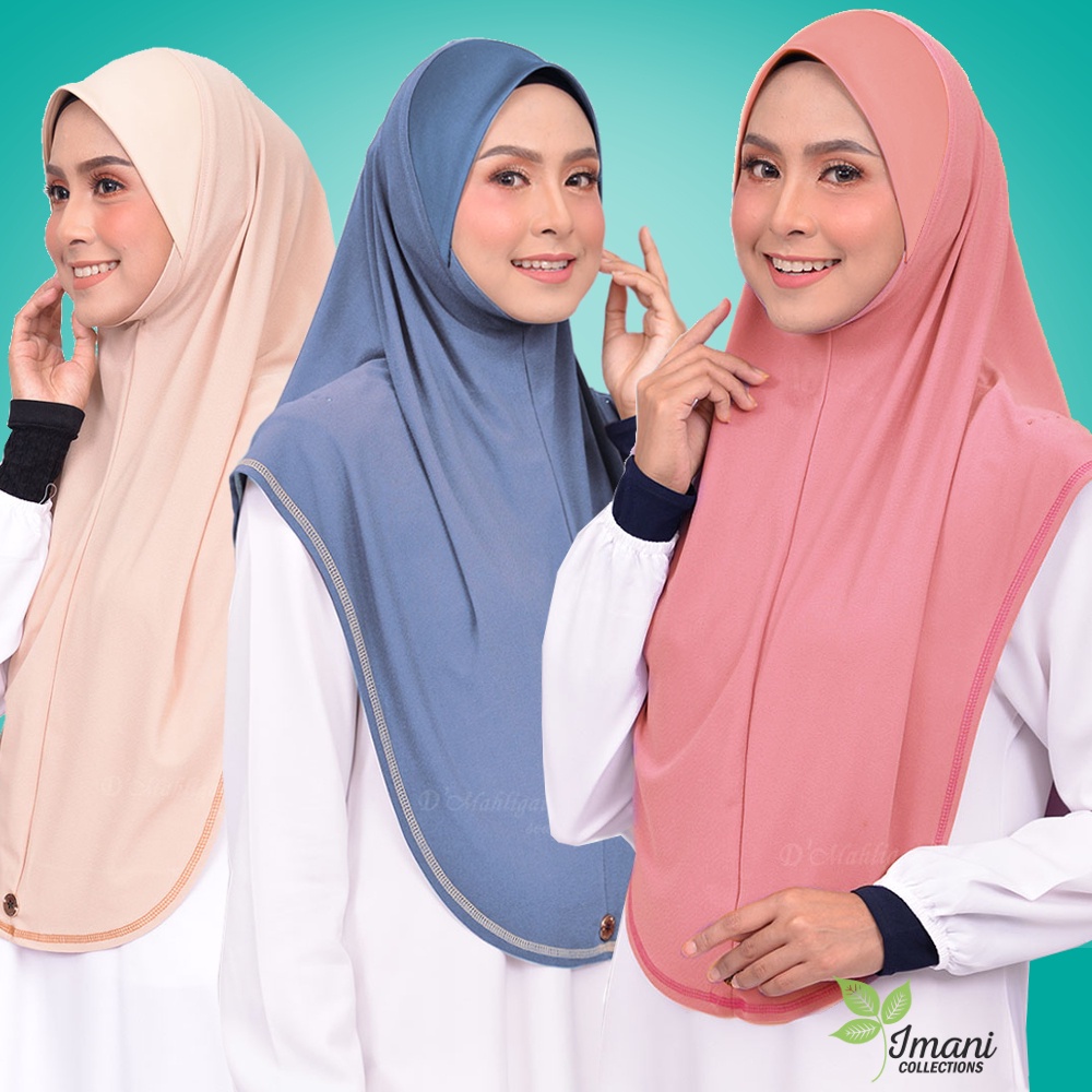 Tudung Instant Plain Berdagu L - Avisa Moss Crepe | Shopee Malaysia