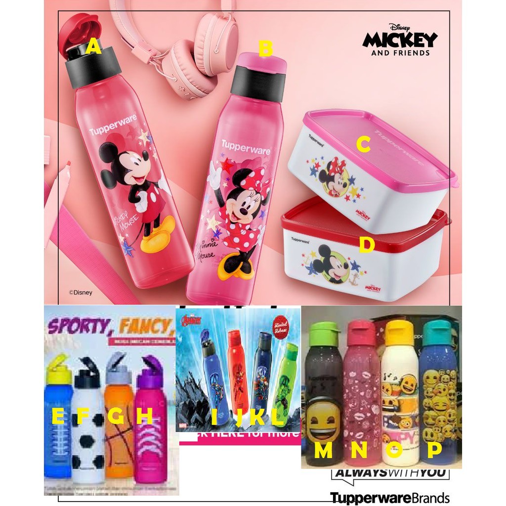 Plastic Tupperware Aquasafe Water Bottle, 500ml at Rs 400/set in Ahmednagar