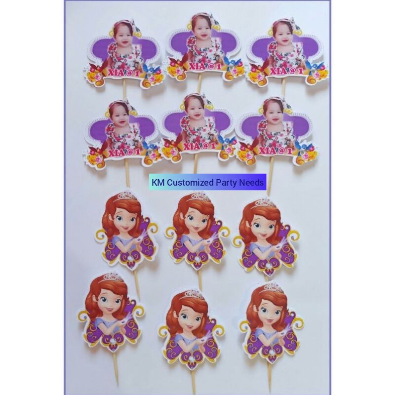 Sofia the First Customized Cupcake Topper (12pcs./pack) | Shopee Malaysia