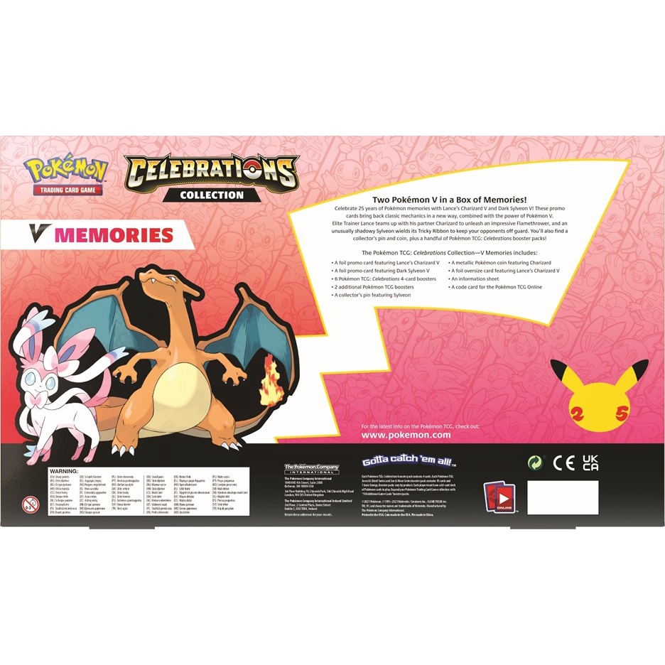 Pokemon Celebrations Special Collection V Memories Lance Charizard Dark popular Sylveon