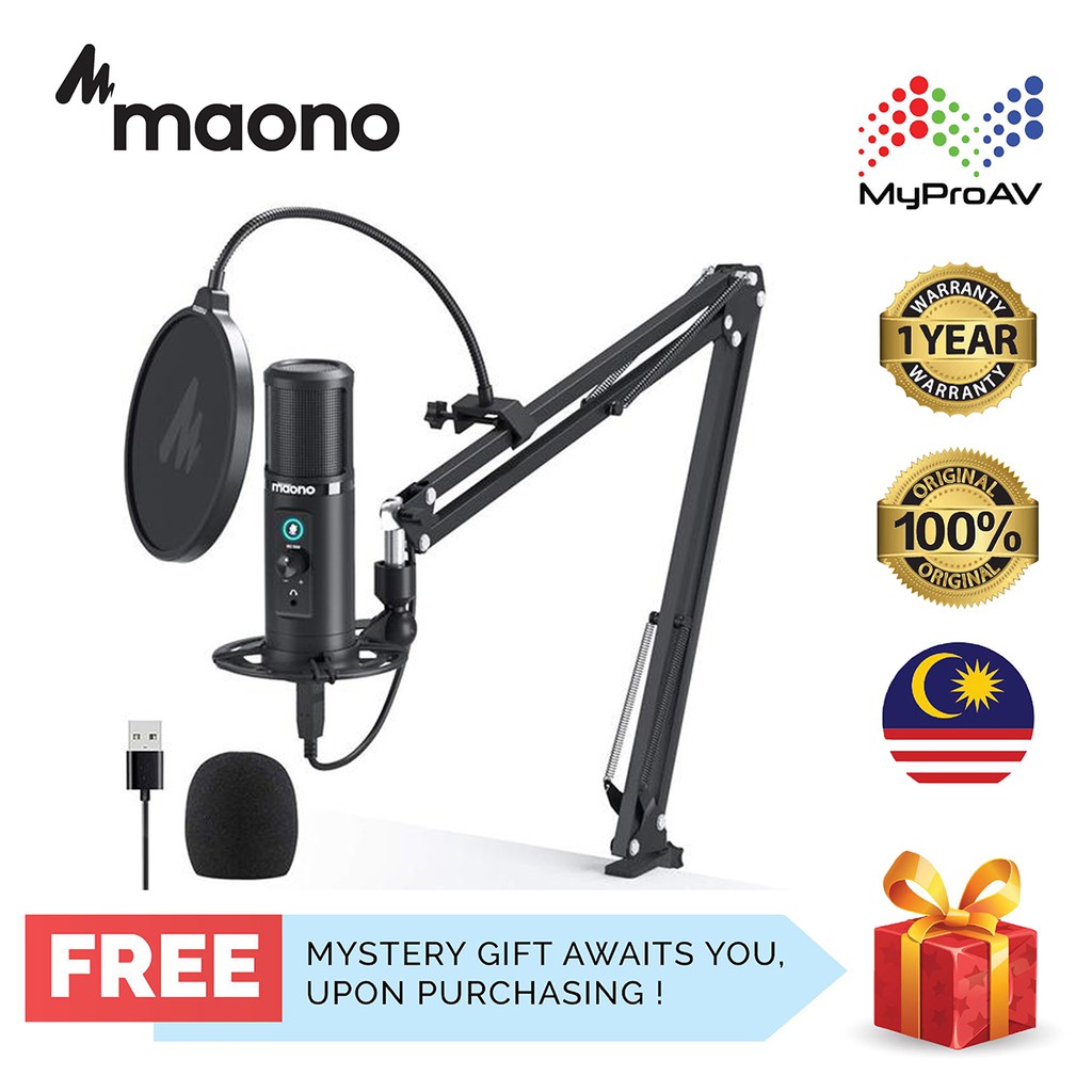 USB　Shopee　MAONO　Malaysia　Latency　Podcast　PM422　Zero　Microphone　Monitoring