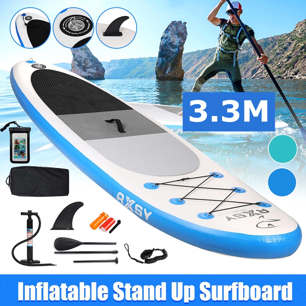 350 LBS Inflatable Paddle Board Surfing Yoga Fishing Accessories SUPs ...