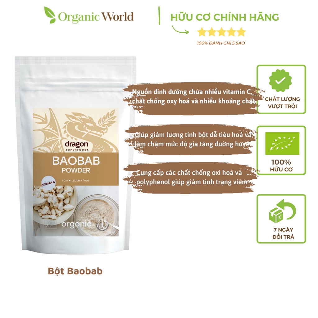 Dragon Superfoods Organic baobab Powder 100g | Shopee Malaysia