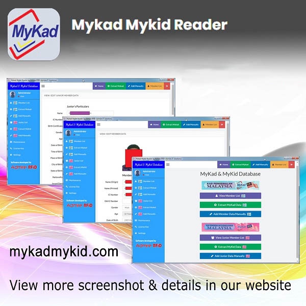 Visitor Management System VMS using Mykad Reader with Device + Software ...